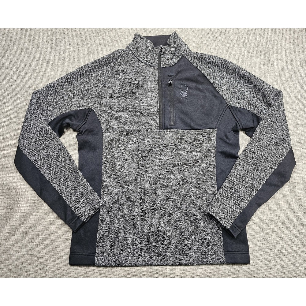 Spyder Pullover Sweater Mens Small Half Zip Fleece Athletic Outdoor Warm